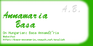 annamaria basa business card
